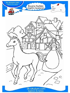 Çocuklar İçin Barbie Pegasus Boyama Sayfaları 